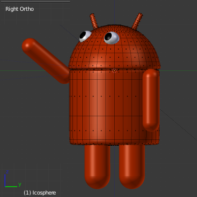 robot de android vista larteral derecha suavizado