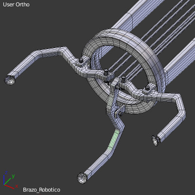 detalle pinza del brazo robotico vista libre