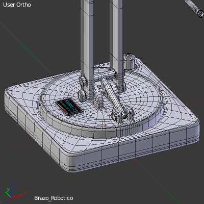 detalle peana del brazo robotico vista libre