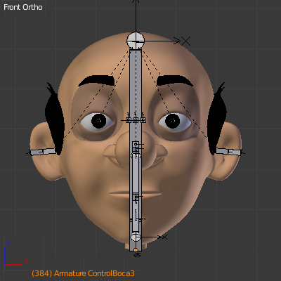 vista frontal armadura cabeza morgan modo edicion