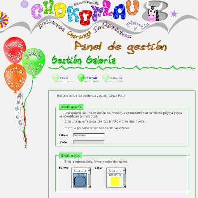 captura panel de gestion