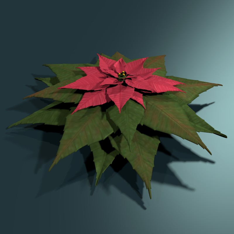 render de la flor de pascua