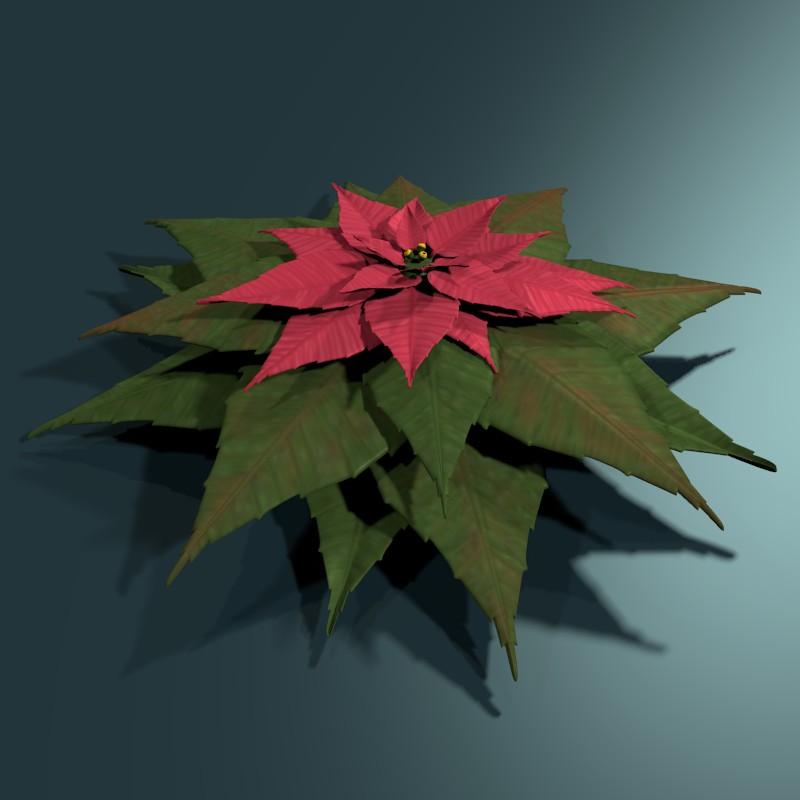 render de la flor de pascua