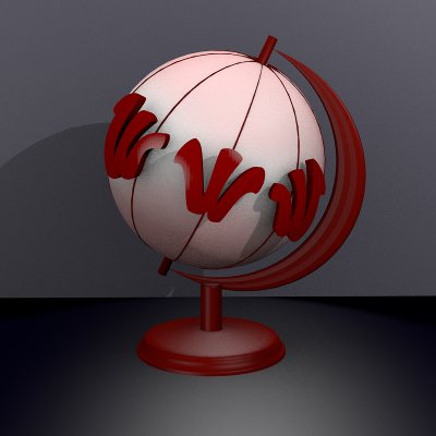 render frontal globo web