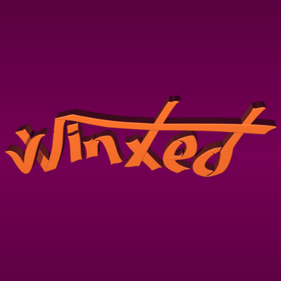 render ligeramente elevado del logo de winxed