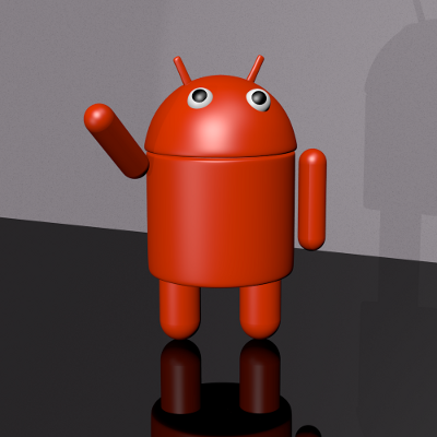 render del robot de Android