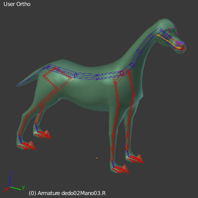 vista de la armadura del dino en modo pose sin shapes