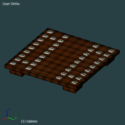 captura de la malla del tablero con textura